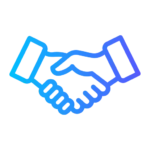 Icône de poignée de main représentant la confiance et la collaboration