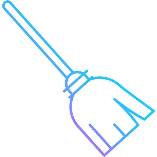 Icône de balai pour nettoyage des planchers