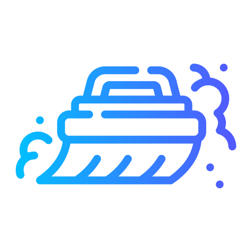 Icône de brosse à poils représentant le récurage des surfaces dures