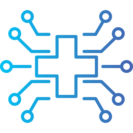 Icône de circuits représentant la connectivité des systèmes de ventilation