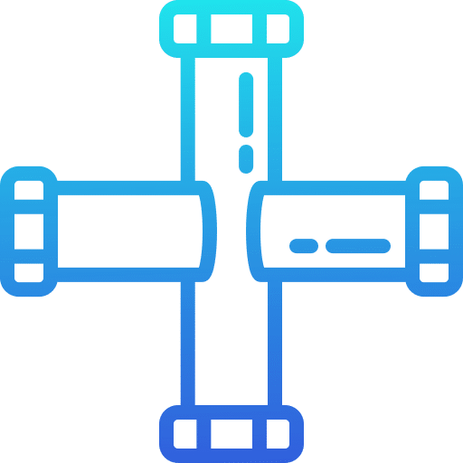 Icône de tuyauterie représentant le réseau de ventilation centralisé