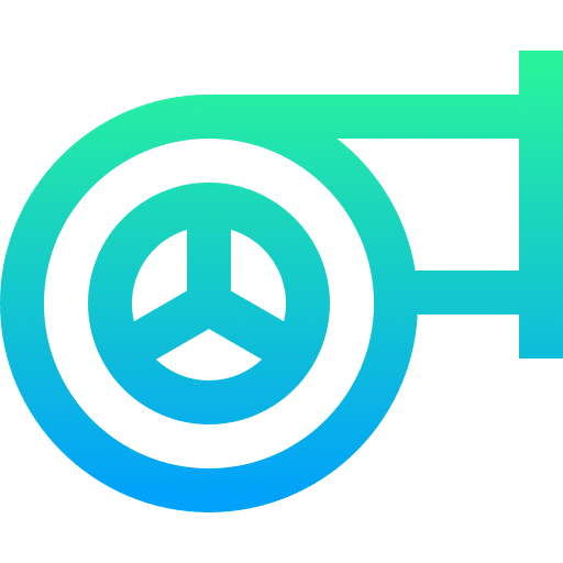 Icône de ventilateur circulaire représentant la circulation d’air purifié