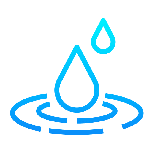 Icône de goutte d’eau représentant la purification et le lavage